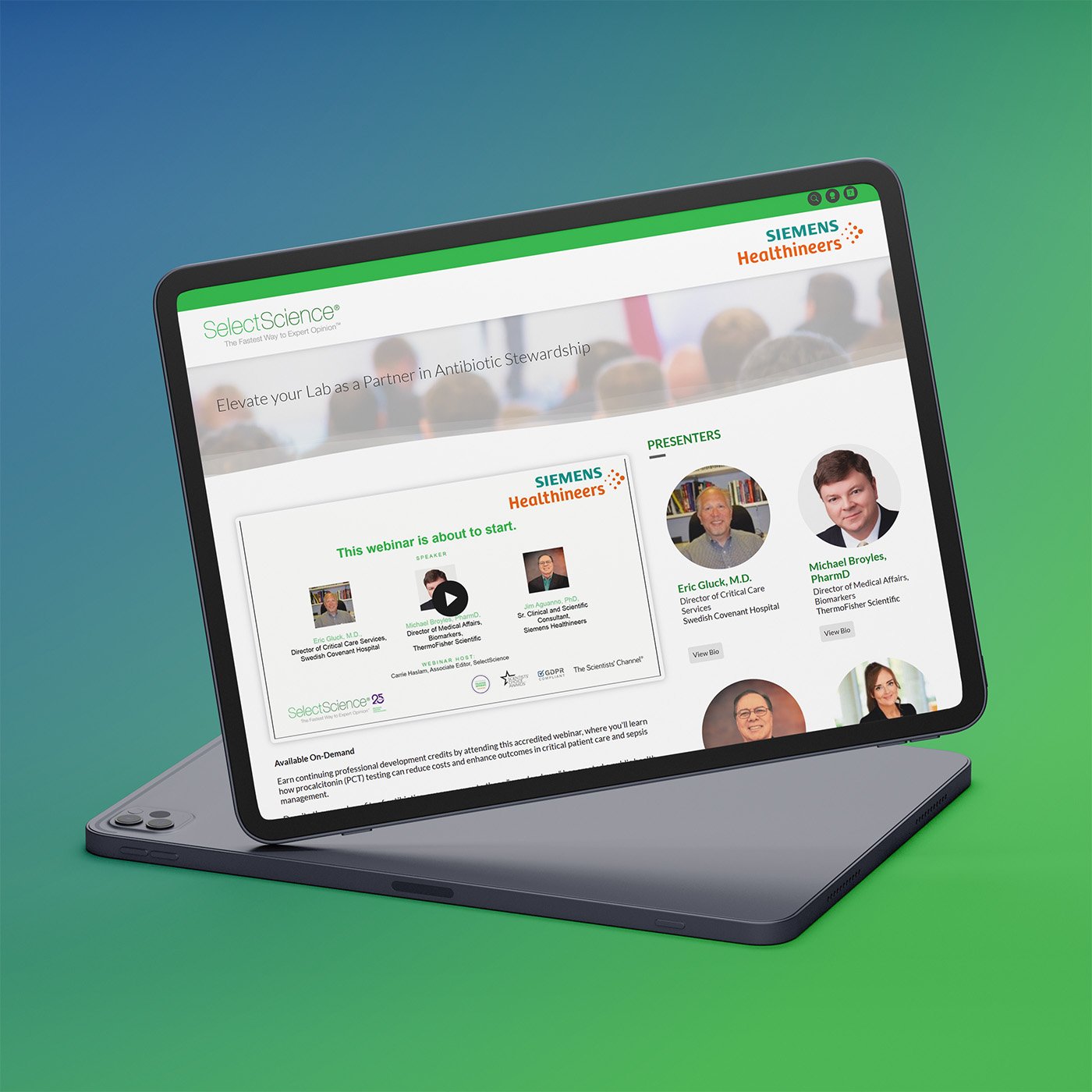 siemens webinar mockup square tablet